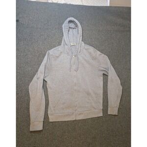 Supernova Hoodie Vintage Mens XL Gray Full Zip Drawstring‎ Y2K Sleeve Pockets